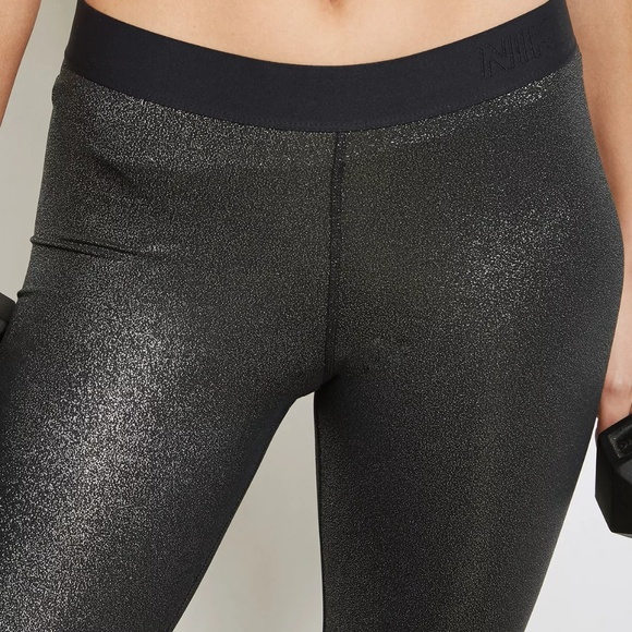 SOLD Women's Nike Pro Cool Sparkle Training Tights - Picture 4 of 5